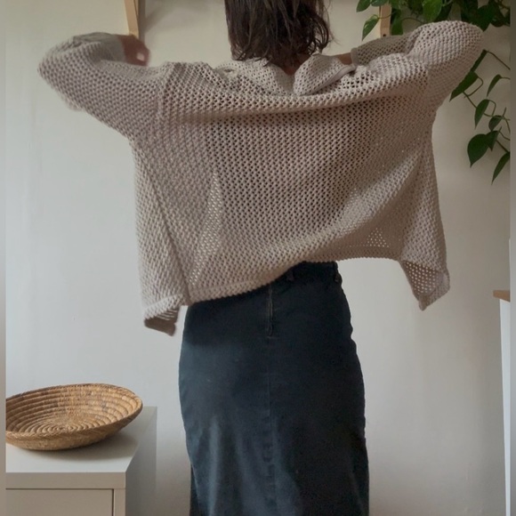 All:Row Open Knit Crochet Cardigan – Size M - Picture 2 of 5